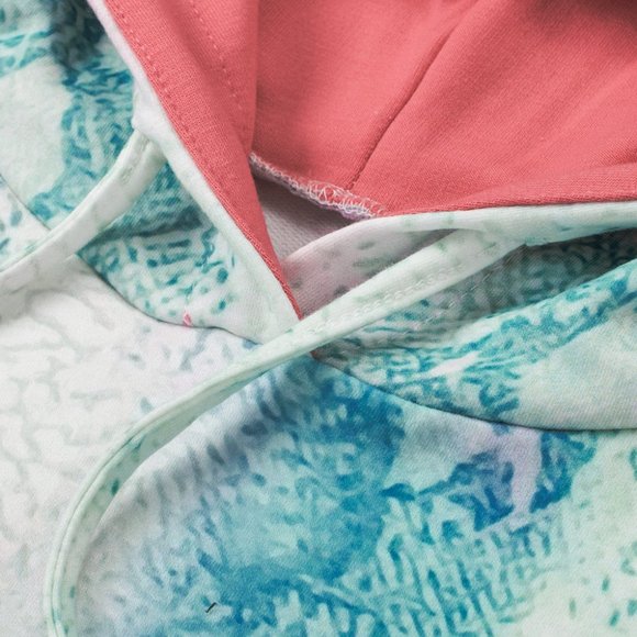 Green Snakeskin Colorblock Hoodie - Picture 7 of 11